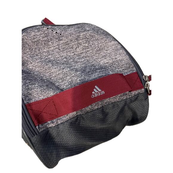 Adidas Defender Small Gray Black Gym Bag 18"x10"x12" - Picture 6 of 6